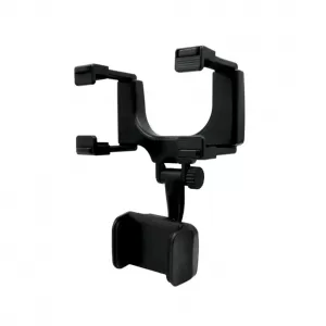 HOLDER CELULAR PARA ESPEJO RETROVISOR CON CLIP AJUSTABLE 360°