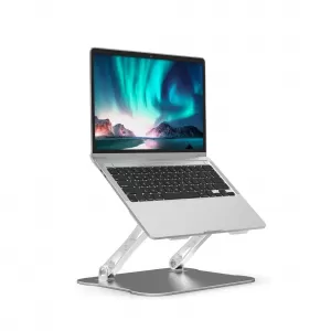 SOPORTE METÁLICO AJUSTABLE PARA LAPTOP CON BASE ANTIDESLIZANTE