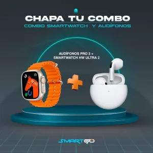  AUDÍFONOS PRO 6 + SMARTWATCH HW ULTRA 2