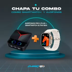 AUDÍFONOS M90 PRO + SMARTWATCH ULTRA MAX